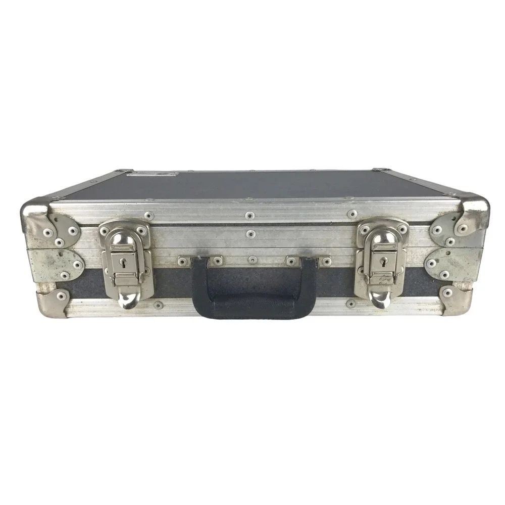 King Kase Unisex Gray Silver Inner Pockets Divider Top Handle‎ Briefcase Bag